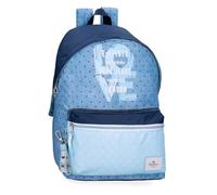 Pepe Jeans Noni Denim Sac à Dos Scolaire Portable 15,6 Pouces Bleu 31 x 44 x 17,5 cm Polyester by Joumma Bags, Bleu, Talla única, Sac à Dos Scolaire