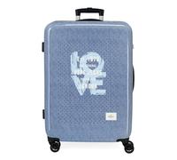 Pepe Jeans Noni Denim Valise Moyenne Bleue 46 x 65 x 25 cm Rigide 3 kg Fermeture TSA ABS 3 kg 70 LExtensible by Joumma Bags, Bleu, Talla única, Valise Moyenne