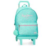 Pepe Jeans Nora Sac à Dos pour Ordinateur Portable 13,3" avec Chariot Bleu 31 x 44 x 17,5 cm Polyester by Joumma Bags