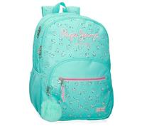 Pepe Jeans Nora Sac à dos pour ordinateur portable 15,6" Double compartiment adaptable au chariot Bleu 32 x 44 x 22 cm Polyester by Joumma Bags