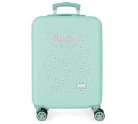 Pepe Jeans Nora Valise de Cabine Bleue 38 x 55 x 20 cm Rigide 2,5 kg Fermeture à Combinaison latérale ABS 2,5 kg 35 l Bagage à Main by Joumma Bags