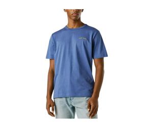 Pepe Jeans - Notting Hill Graphic T-Shirt - Homme - Tops - Bleu - Taille: S