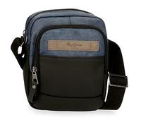 Pepe Jeans Ocean Medium Bleu Sac à bandoulière 17x22x8 cm Polyester avec détails en cuir synthétique