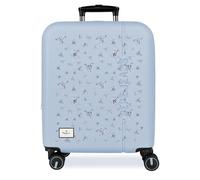 Pepe Jeans Olivia Bleu Clair Valise Cabine 40x55x20 cm Rigide ABS Fermeture à Combinaison Intégrée 37L 2.6kg 4 Doubles Roues Bagage à Main par Joumma Bags