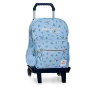 Pepe Jeans Olivia Sac à Dos Scolaire avec Chariot Bleu Clair 30 x 40 x 12 cm Polyester 14,4 L by Joumma Bags