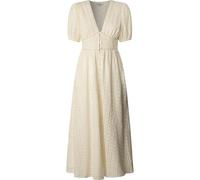 Pepe Jeans Oprah Dress Robe, Beige (Blanc délavé), S Femme