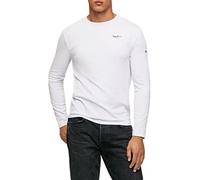 Pepe Jeans Original Basic T-shirt pour Homme Slim Fit Manches Longues Blanche