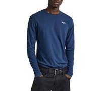 Pepe Jeans Original Basic T-shirt pour Homme Slim Fit Manches Longues Bleu