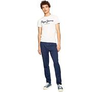 Pepe Jeans Original Stretch T-shirt pour Homme Slim Fit Manches Courtes Blanche