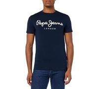 Pepe Jeans T-shirt Original Stretch pour Homme Slim Fit Manches Courtes Bleu