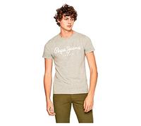 Pepe Jeans Original Stretch T-shirt pour Homme Slim Fit Manches Courtes Gris