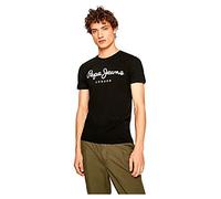 Pepe Jeans Original Stretch T-shirt pour Homme Slim Fit Manches Courtes Noir