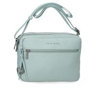 Pepe Jeans Paola Bleu sac à bandoulière à deux compartiments, 24 x 16 x 7 cm, polyester et PU par Joumma Bags