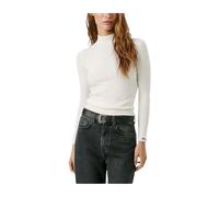 Pepe Jeans - Pull côtelé Carla Perkins - Femme - Pulls - Blanc - Taille: 42 FR