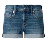 Pepe Jeans Regular Short MW, Bleu (Denim-Ic4), 27W Femme