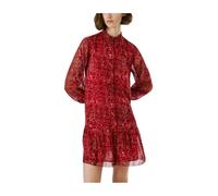 Pepe Jeans - Robe Bohème Florale avec Volants - Femme - Robes - Rouge - Taille: 40 FR