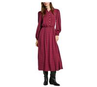 Pepe Jeans - Robe Élégante Florale avec Volants - Femme - Robes - Rouge - Taille: 42 FR