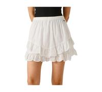 Pepe Jeans - Ruffled Short Skirt - Femme - Jupes - Blanc - Taille: 38 FR