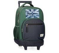 Pepe Jeans Sac à dos compact Jebb 2 roues Vert 33 x 44 x 21 cm Polyester 30,49 L par Joumma Bags