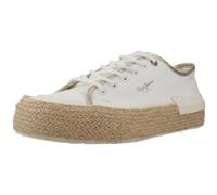 PEPE JEANS Mixte SAMOI Mix Sneaker, White, 39 EU