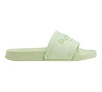 Pepe Jeans Sandales à claquettes avec logo W pour femme, Fresh Green, 35 EU