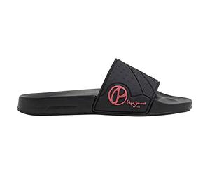 Pepe Jeans Sandales à claquettes Texture W pour femme, Noir, 35 EU