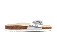 Pepe Jeans Oban Metal W, Sandale Femme, Gris (Argent), 5