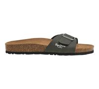 Pepe Jeans Sandales Plates à Simple Bride Et Grosse Boucle Bio M Single Chicago Kaki Ref: PMS90109-765 taille 40 EU