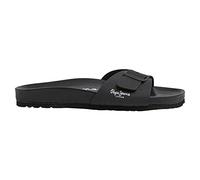 Pepe Jeans Sandales Plates à Simple Bride Et Grosse Boucle Bio Royal Single Noir Ref: PMS90100-999 taille 40 EU