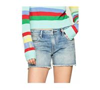 Pepe Jeans - Shorts Bordados Trasher Rainbow - Femme - Shorts - Bleu - Taille: W24