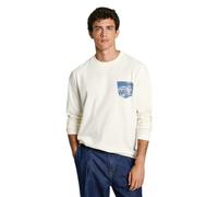 Pepe Jeans Sidney Tee T-Shirt, Blanc (Blanc cassé), L Homme