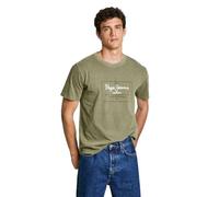 Pepe Jeans Simon Tee T-Shirt, Vert (Vert Safari), S Homme