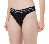 Pepe Jeans String Pépé sous-vêtements Style Bikini, Noir (Black), M Femme
