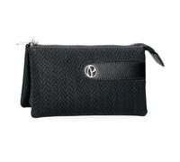 Pepe Jeans Sprig Porte-Monnaie Trois Compartiments Noir 17,5 x 9,5 x 2 cm Cuir synthétique by Joumma Bags, Noir, Talla única, Porte-Monnaie à Trois Compartiments