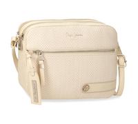Pepe Jeans Sprig Sac à bandoulière Deux Compartiments Beige 24 x 16 x 9 cm Cuir synthétique by Joumma Bags, Beige, Talla única, Bandoulière Deux Compartiments