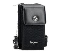 Pepe Jeans Sprig Sac à bandoulière Porte-téléphone Noir 11 x 20 x 4 cm Cuir synthétique by Joumma Bags, Noir, Talla única, Sac à bandoulière pour téléphone Portable