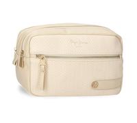Pepe Jeans Sprig Sac à dos décontracté pour femme, sac à main, porte-monnaie et portefeuilles, système RFID, cuir synthétique de Joumma Bags, Beige, Talla única, Trousse de toilette