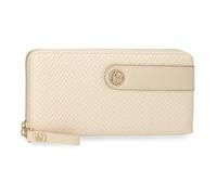 Pepe Jeans Sprig Sac à dos décontracté pour femme, sac à main, porte-monnaie et portefeuilles, système RFID, cuir synthétique de Joumma Bags, Beige, Talla única, Portefeuille