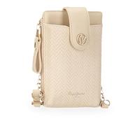 Pepe Jeans Sprig Sac à dos décontracté pour femme, sac à main, porte-monnaie et portefeuilles, système RFID, cuir synthétique de Joumma Bags, Beige, Talla única, Bandoulière