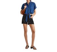Pepe Jeans Straight Short Hw Short Femme, Noir (Denim-XG8), 32W
