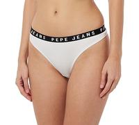 Pepe Jeans String à Logo sous-vêtements Style Bikini, Blanc (White), XL Femme