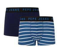 Pepe Jeans Stripes LR TK 2P, Maillot Homme, Blue (Dark Blue), S