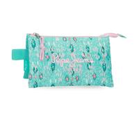Pepe Jeans Sun Estuche Triple Turquesa Verde 22x12x5 cm Polyester 1,32L par Joumma Bags