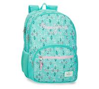 Pepe Jeans Sun Sac à dos double compartiment adaptable au chariot 10,5" Turquoise Vert 32 x 44 x 22 cm Polyester 30,98 L by Joumma Bags