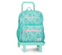 Pepe Jeans Sun Sac à dos scolaire avec chariot Turquoise Vert 30 x 40 x 13 cm Polyester 15,6 L by Joumma Bags