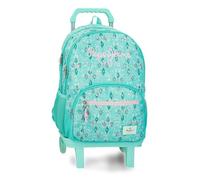 Pepe Jeans Sun Sac à Dos Scolaire Double Compartiment avec Chariot 10,5" Turquoise Vert 32 x 44 x 22 cm Polyester 30,98 L by Joumma Bags