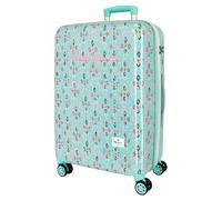 Pepe Jeans Sun Valise Moyenne Vert Turquoise 46x65x25 cm Rigide ABS Serrure à Combinaison Intégrée 70L 3.7kg 4 Doubles Roues par Joumma Bags