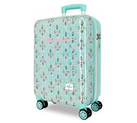Pepe Jeans Sun Vert Turquoise Valise Cabine 38x55x20 cm Rigide ABS Combination Closure 34L 2.6kg 4 Doubles Roues Bagage à Main par Joumma Bags