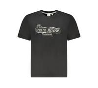 Pepe Jeans - T-Shirt à Manches Courtes et Col Rond - Homme - Tops - Noir - Taille: M