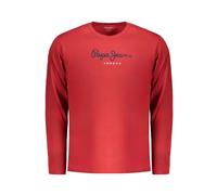 Pepe Jeans - T-shirt à Manches Longues en Coton Rouge - Homme - Tops - Rouge - Taille: L